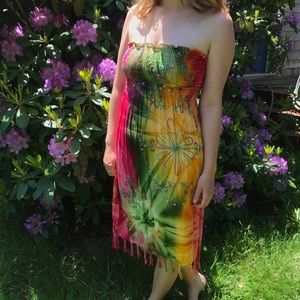 Boho Tie-Dye Dress